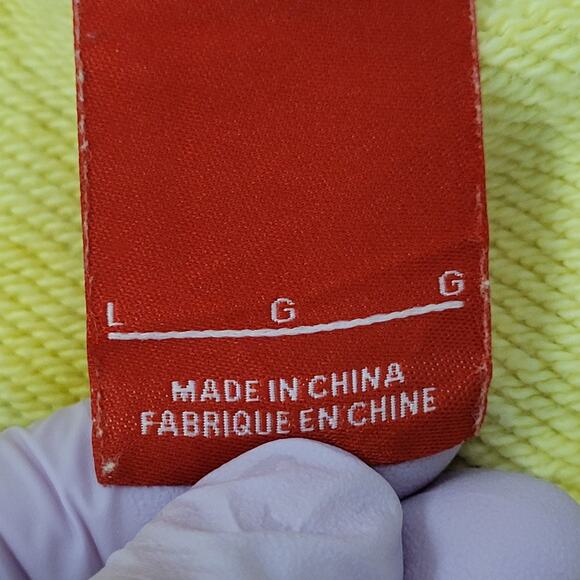 NIKE FC Zip Hoodie Womens Large 24x24 Baggy Boxy Yellow Bleached - Picture 7 of 16